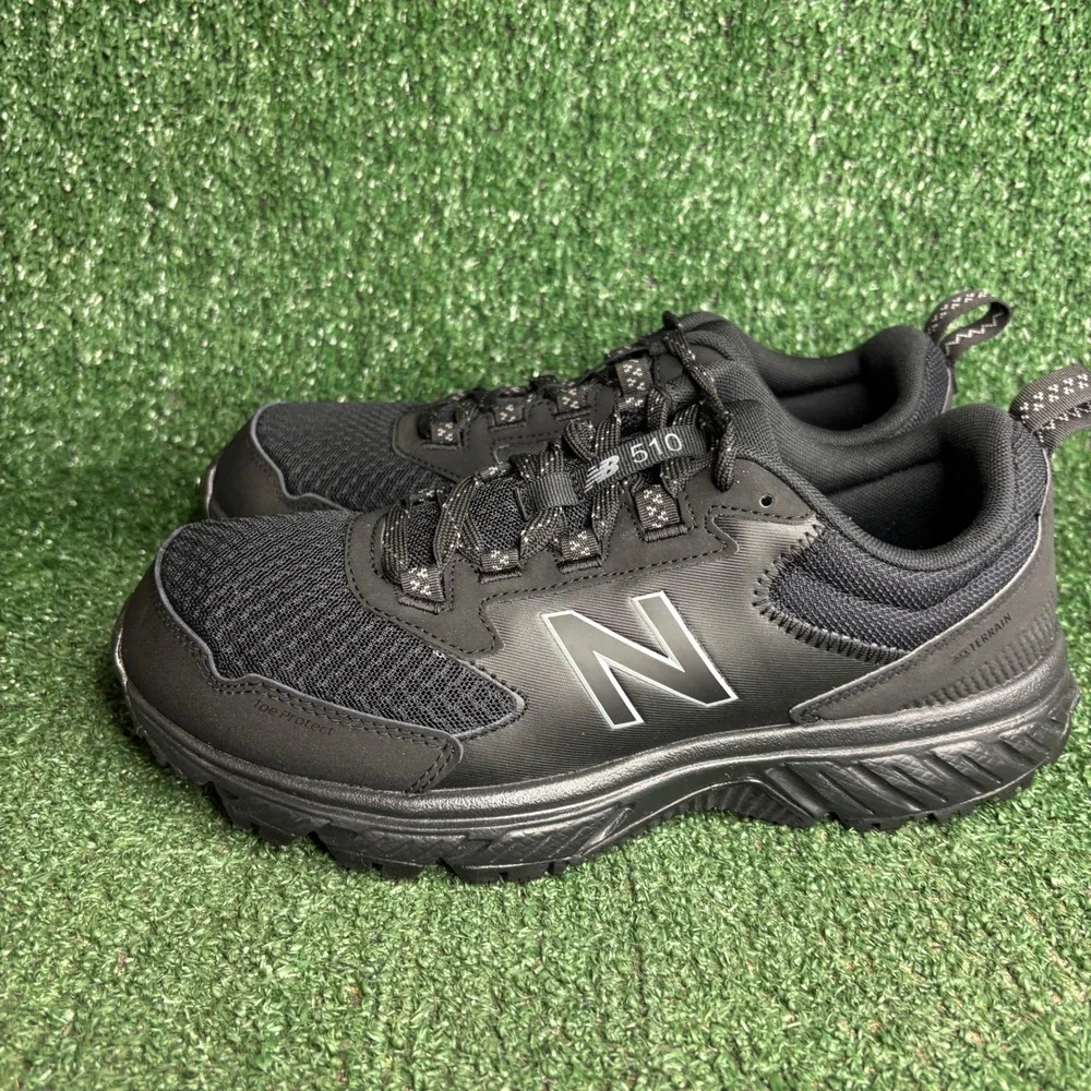 NEW New Balance 510v5 All Terrain Toe Protect Trail Sneakers Black Women 10 Wide